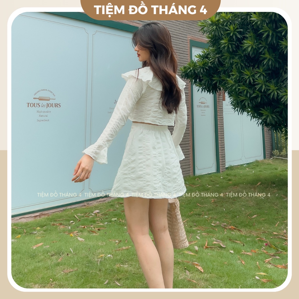 Set Đồ Nữ Chất Đũi Xốp Lên Dáng Sang Chảnh TIỆM ĐỒ THÁNG 4 TUTI SET