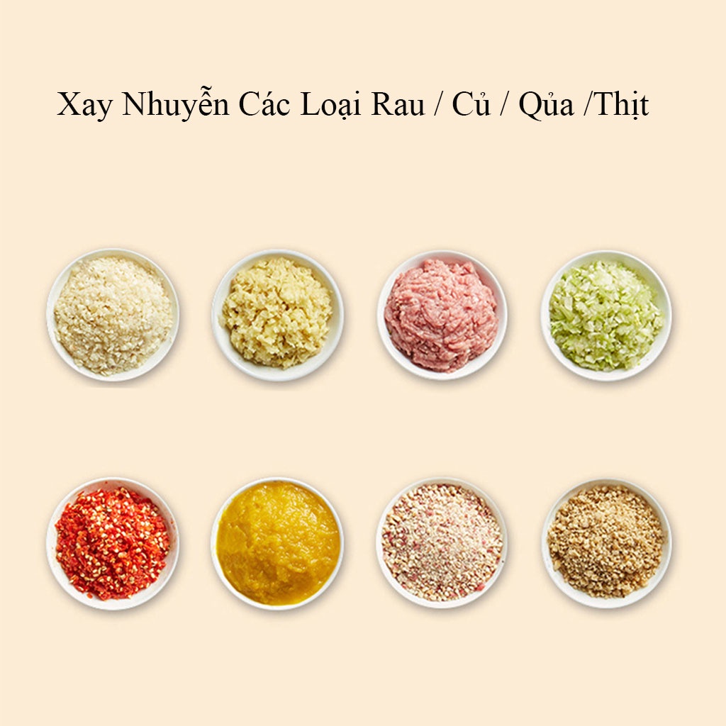 Máy Xay Thịt Máy Xay Thực Phẩm Đa Năng Cầm Tay Mini Cho Mọi Gia Đình