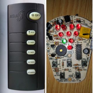 Combo Remote & Bo mạch quạt Asia treo tường
