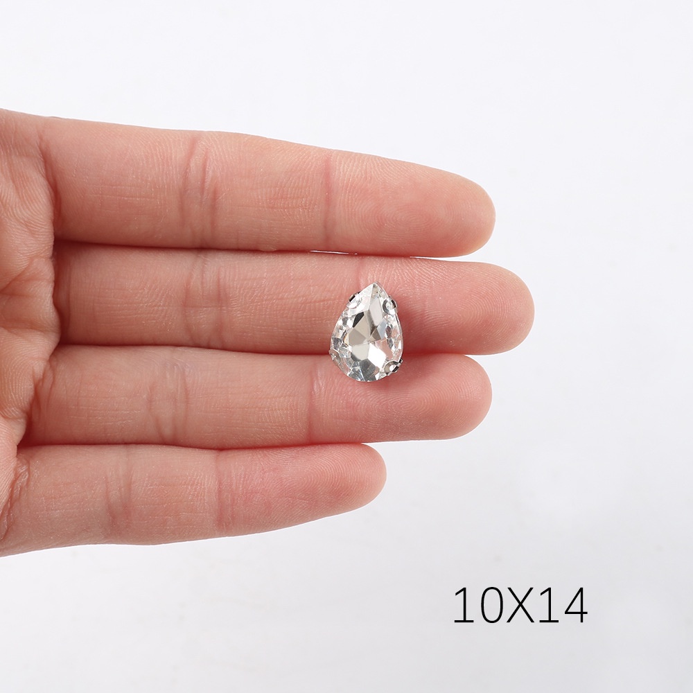 Hạt Đá Pha Lê Giả Kim Cương 4 Lỗ May Vá Thủ Công