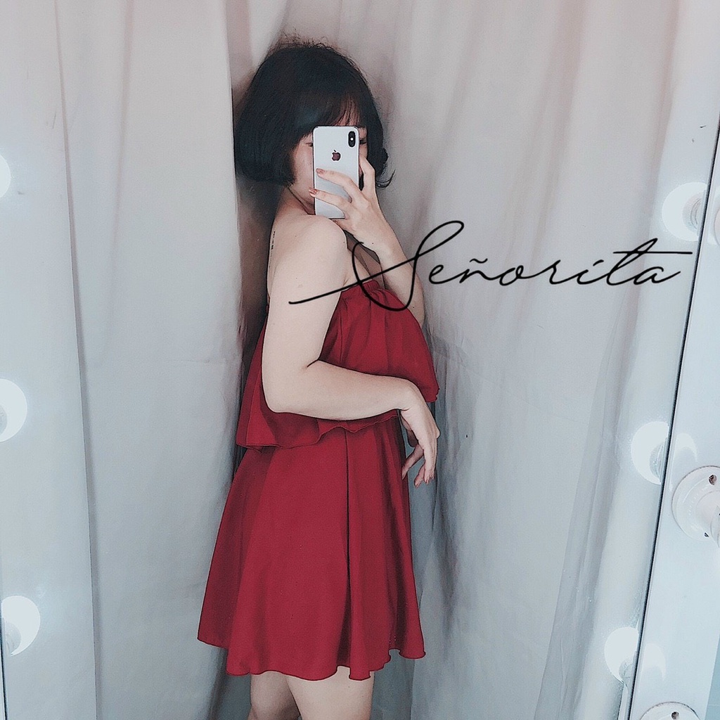Jump ống phối bèo trơn sexy , chất kate lụa mềm mịn mát
