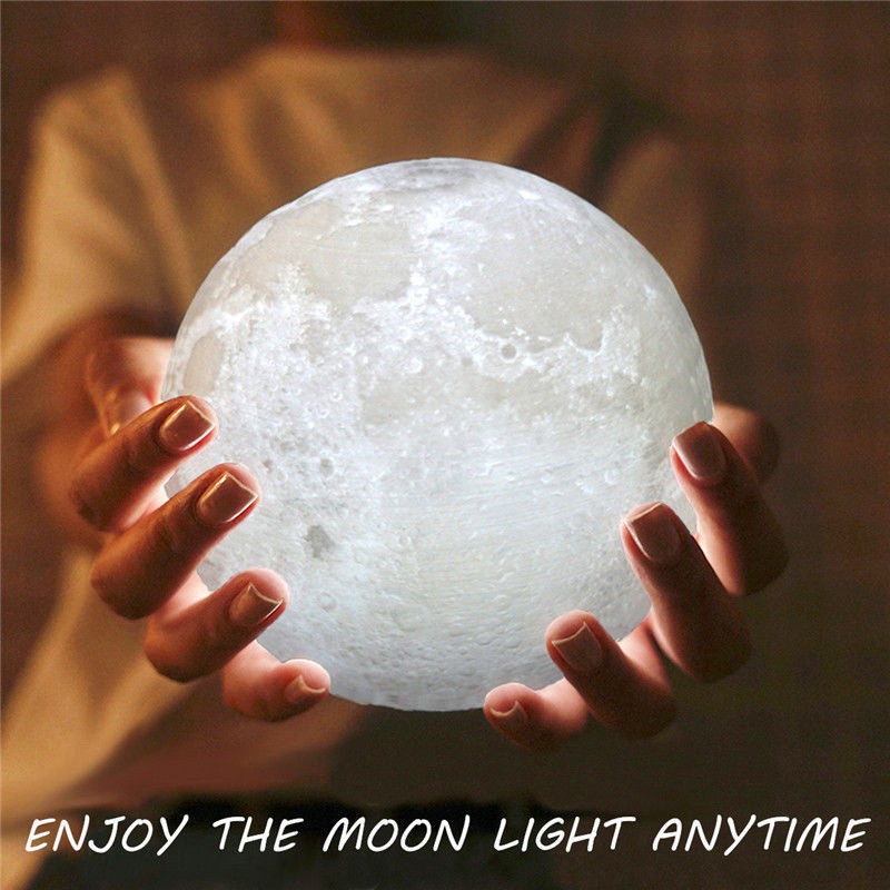 Đèn ngủ hình mặt trăng 3D có thể đổi màu