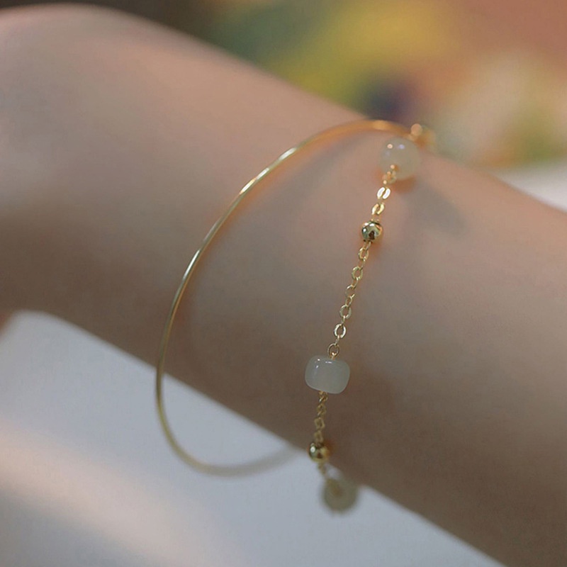 Vòng Tay Hai Lớp Đính Đá Opal Phong Cách Mới 2022