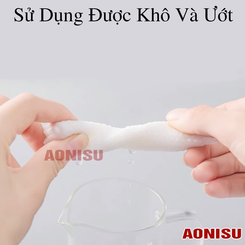 Khăn lau mặt dùng 1 lần Animerry Lau Khô, Lau Ướt - Khăn khô đa năng tẩy trang - Khăn Giấy Rút Cao Cấp AONISU