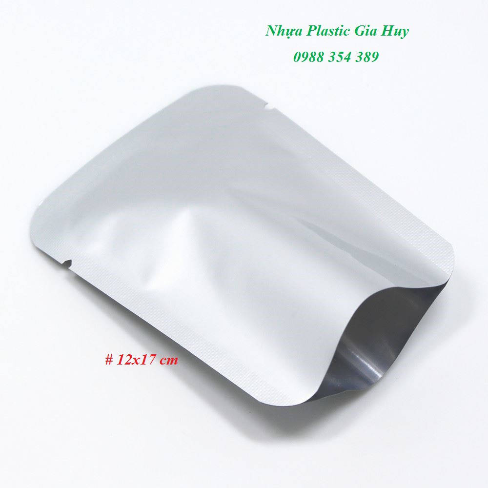 Túi zipper 2 mặt bạc (1kg) kích thước 12*17cm, đựng khô gà, mực cây, bò cay, các loại hạt, trái cây khô, bột và tinh bôt