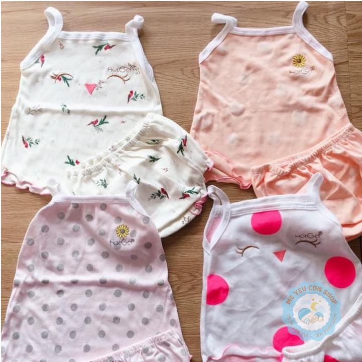 [Chọn mẫu]  (5-8kg) BỘ QUẦN ÁO DÂY COTTON THUN CHO BÉ GÁI HOTGA (katydang)