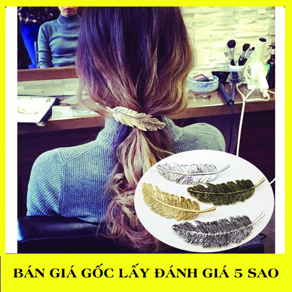 1 KẸP TÓC HÌNH LÔNG VŨ CỰC DUYÊN DÁNG