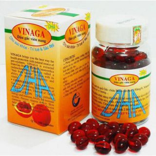 Viên Uống Dầu Gấc Vinaga-DHA - chai 100 - Viên Chống Lão Hóa Giúp Đẹp Da, Bổ Mắt