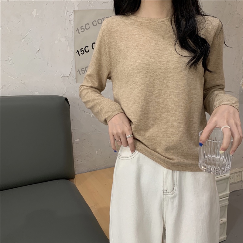 IELGY Áo Len Nữ IELGY, Áo Len Dệt Kim Dài Tay