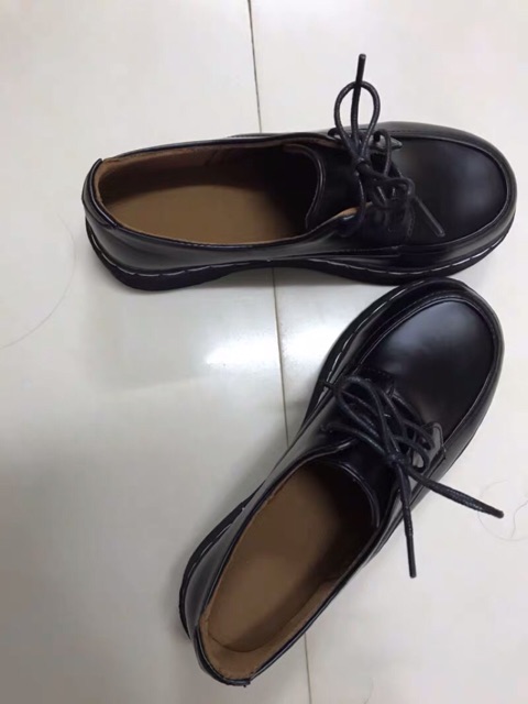 Giày oxford dây tròn lót nâu