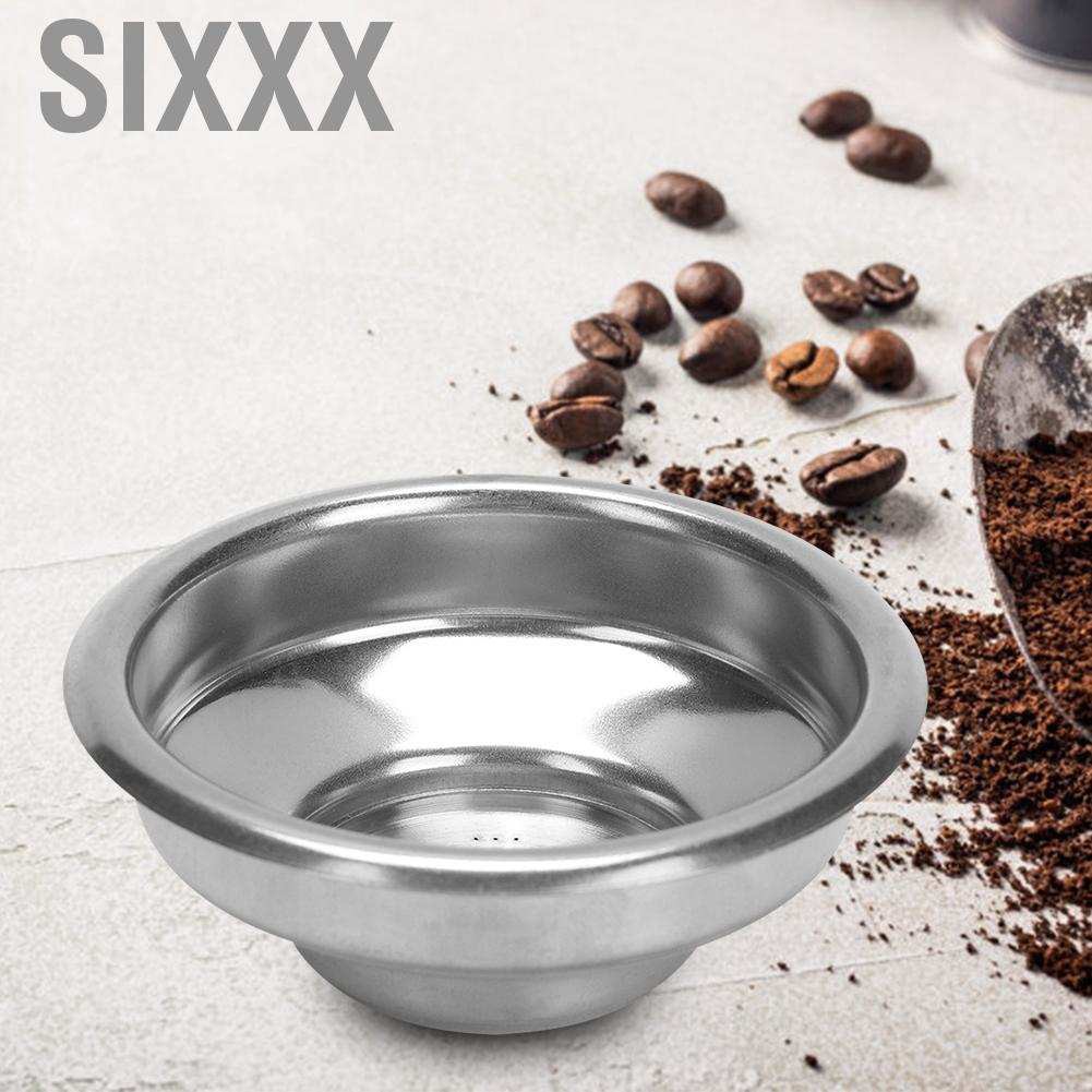 Sixxx 58mm Double Layers Single/Double Doses Filter Basket Semi-Automatic Coffee Machine Bottomless Handle