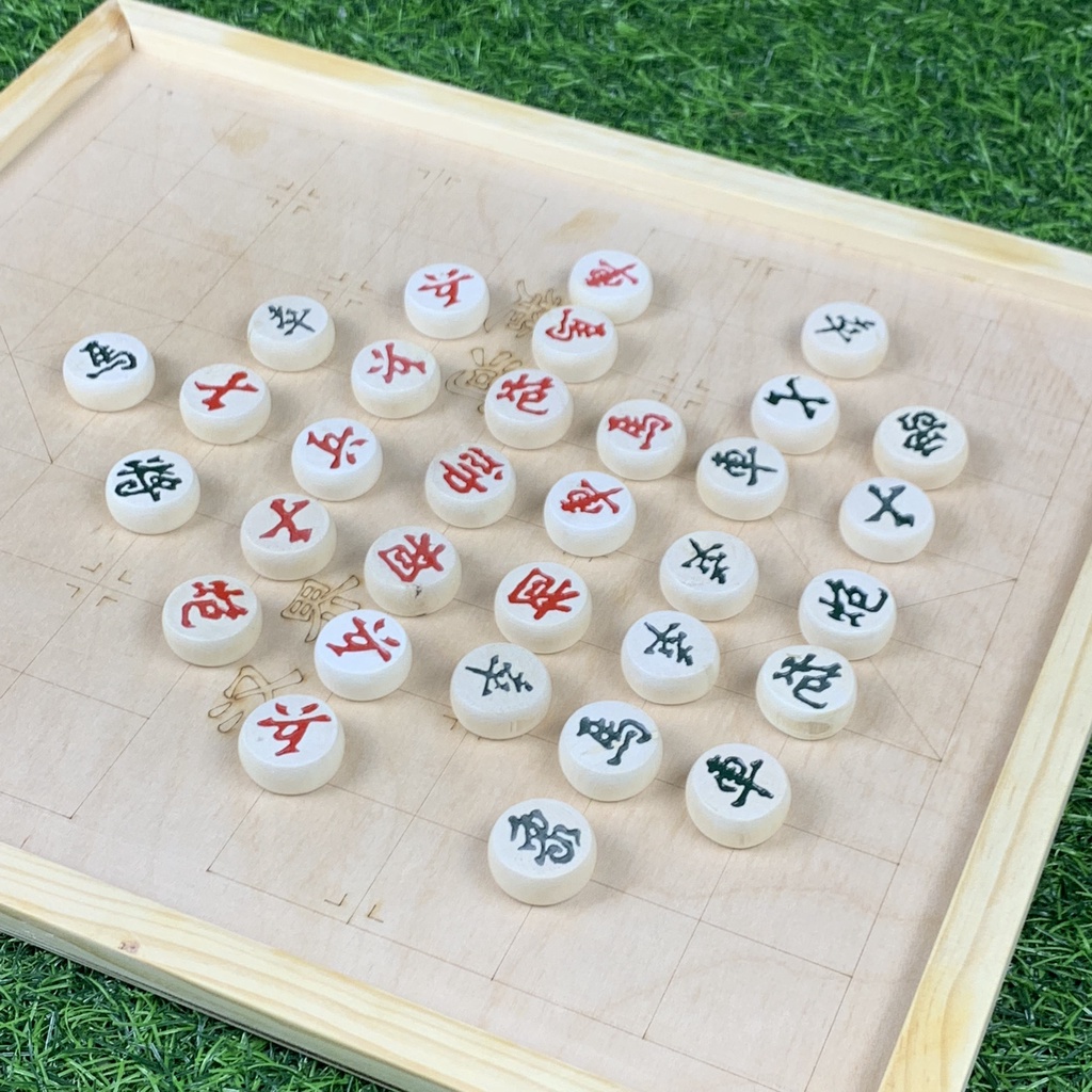 Bàn Cờ Tướng Gỗ Bạch Dương Loại To 43x37Cm Phù Hợp Cho Quán Trà Đá, Cafe Đồ Chơi Board Game Chiến Thuật