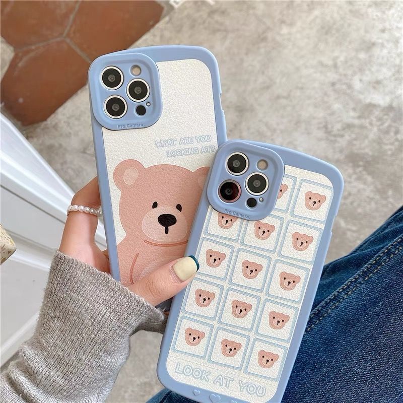 Ốp Điện Thoại Họa Tiết Gấu Dễ Thương Dành Cho IPhone 12 13 11 Pro Max X Xs Max Xr 7 8 Plus Xxcs