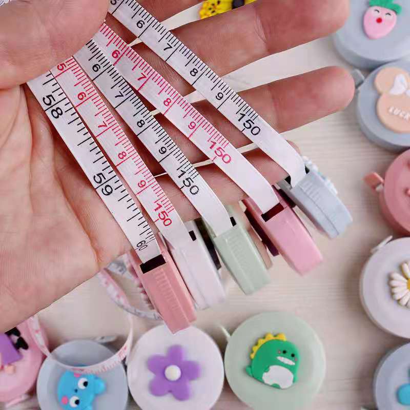 Thước dây mini thu gọn vào được thiết kế họa tiết xinh xắn dễ thương 150 cm/ 60 inch