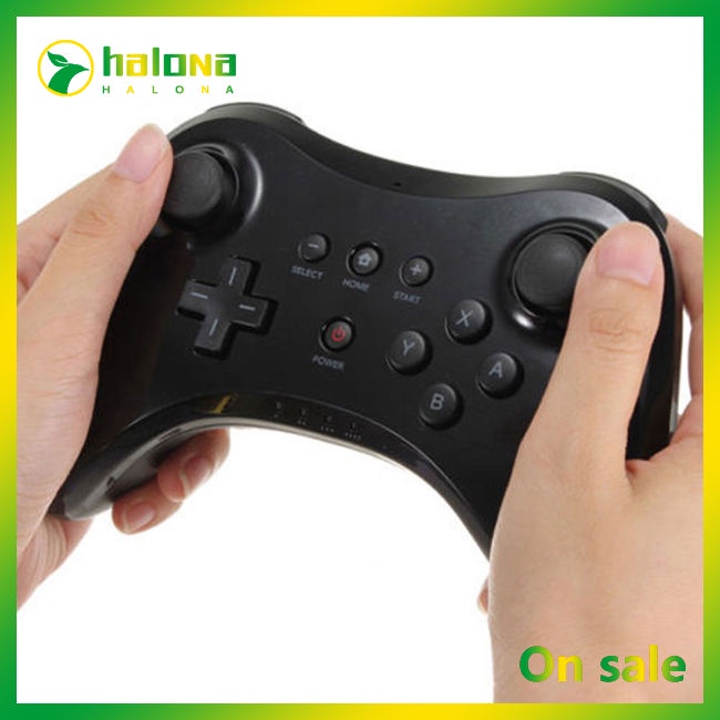 Halo Wireless Classic Pro Controller Joystick Gamepad for Nintend wii U Pro with USB Cable