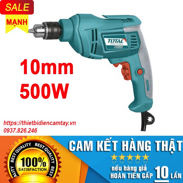 Máy khoan điện Total TD205106E 500W - Khoan thép 10mm, gỗ 25mm
