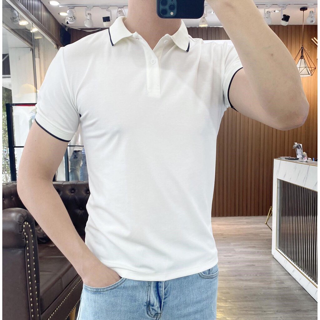 Áo thun nam có cổ polo tay ngắn vải trơn giá rẻ Áo Polo nam ngắn tay cổ bẻ Viền Tay LAP009 | BigBuy360 - bigbuy360.vn