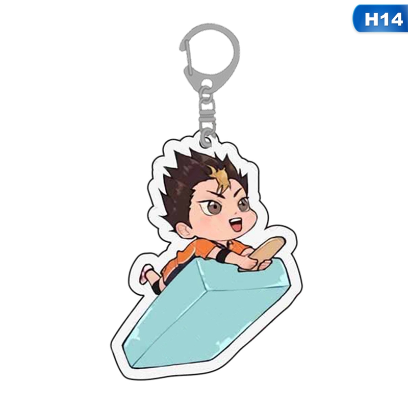Móc khóa acrylic trong suốt hình nhân vật Haikyuu
