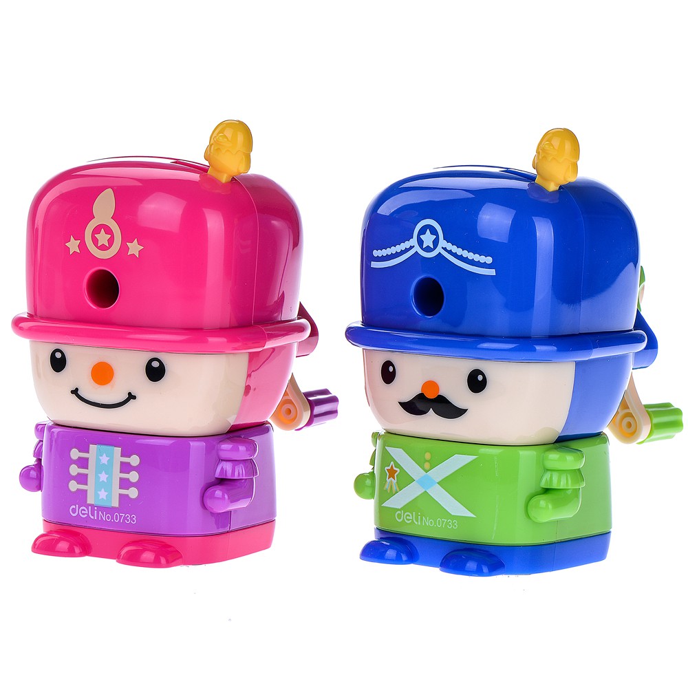 Gọt Bút chì quay tay Deli 733 - Hình chú lính