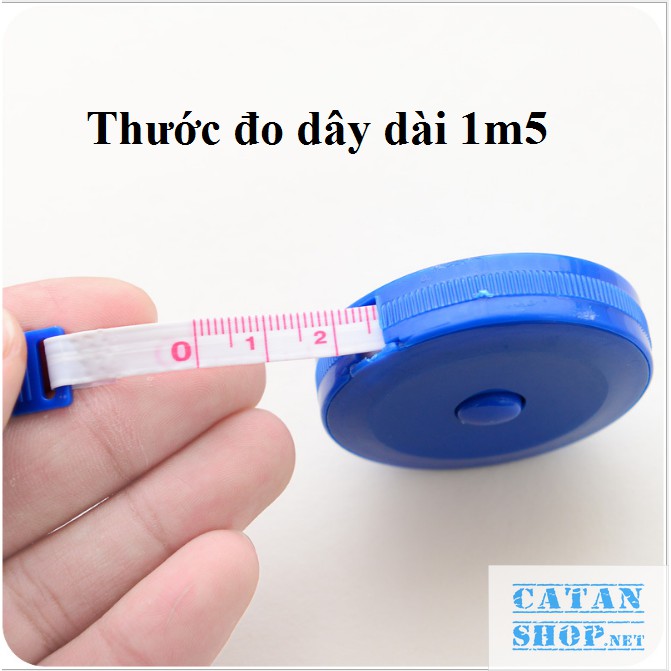 Thước Dây Rút Bỏ Túi Nhỏ Gọn Tiện Lợi 1,5m (Có nút tự động cuộn thu dây, giao màu ngẫu nhiên) GD326-thuocday1m5