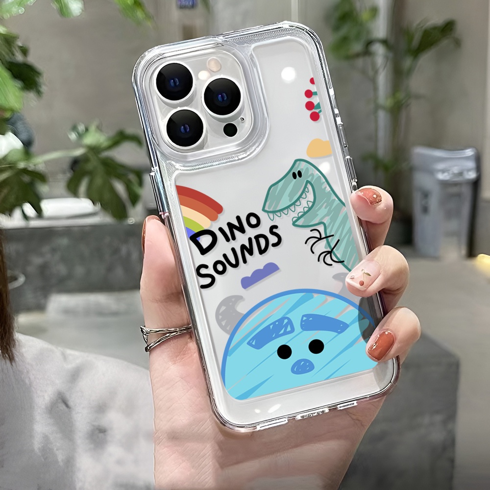 Ốp Điện Thoại Trong Suốt Hình Khủng Long Cho iphone 14 Plus 11 13promax 12 7Plus X XS Max