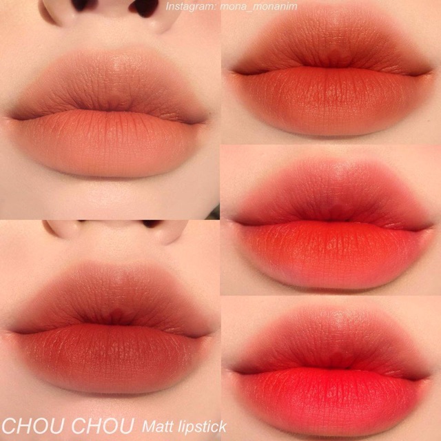 Son chou chou matte lipstick bản vỏ đỏ mùa giáng sinh siêu đẹp