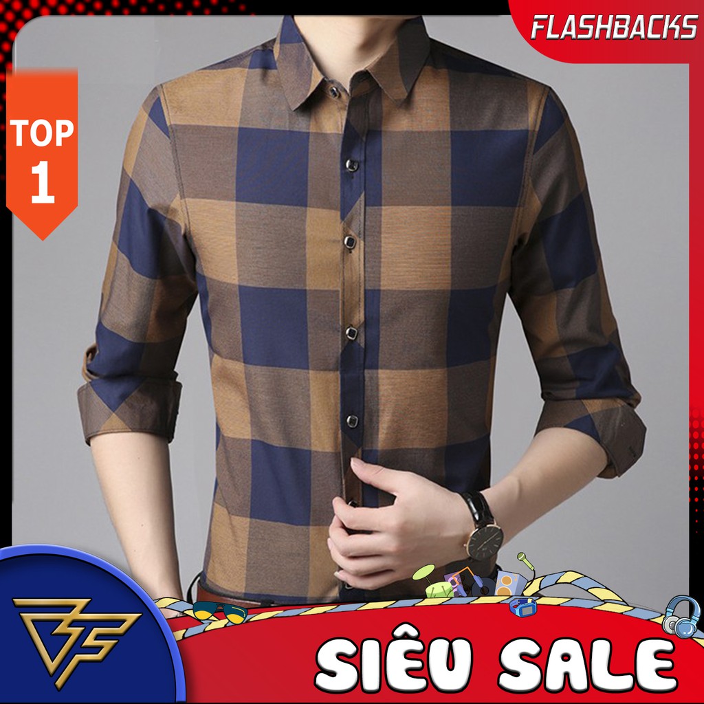 Áo Sơ Mi Nam Dài Tay Cổ Bể Thời Thượng - Hàng Xuất Khẩu Cao Cấp AD00001