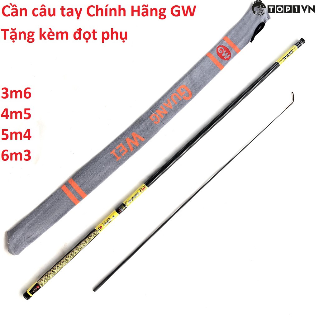 Cần câu tay GW 8H , tặng kèm đọt phụ  , hàng đánh bạo lực, 3m6 - 4m5 - 5m4 - 6m3 - Top1VN