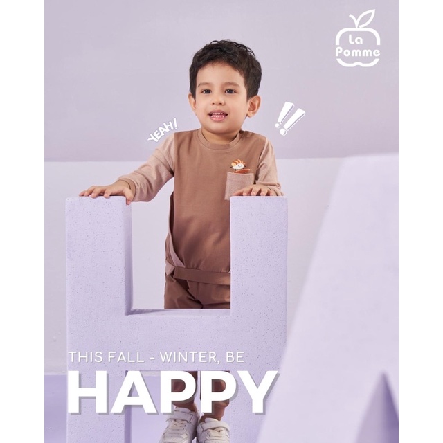 Lapomme - Bộ cải phối thời trang modal mềm trai gái thu đông