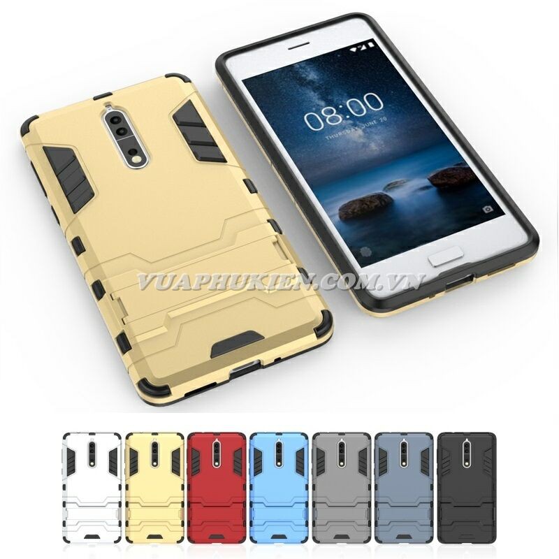 Ốp lưng Iron Man chống sốc cho Nokia 8, Nokia 7 Plus, Nokia 6 2018, Nokia 6, Nokia 5, Nokia 2.1 - Có chân dựng máy