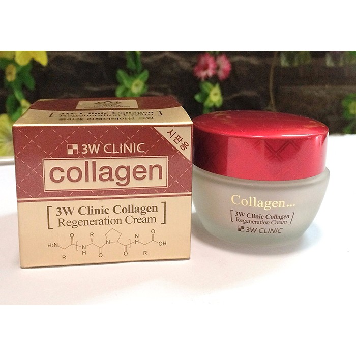 Kem Dưỡng Trắng Da Chống Lão Hóa 3W CLINIC COLLAGEN REGENERATION CREAM Hàn Quốc 60ml