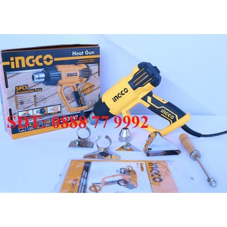 Máy khò nhiệt ingco hg200028 | máy khò màng co 2000w, full phụ kiện dùng để dán decal, phim cách nhiệt ô tô, xe máy,...