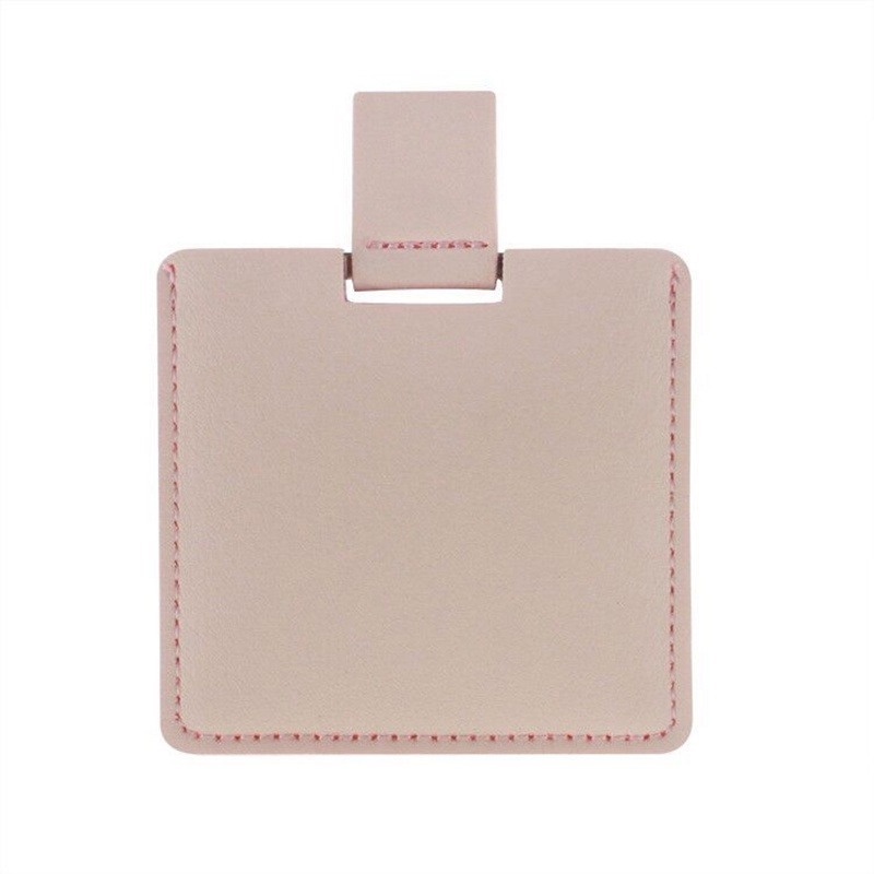 1 Gương Trang Điểm Bằng Thép Không Gỉ Không Vỡ Kích Thước Nhỏ Gọn Có Ngăn Đựng Thẻ Da PU Cho Nữ