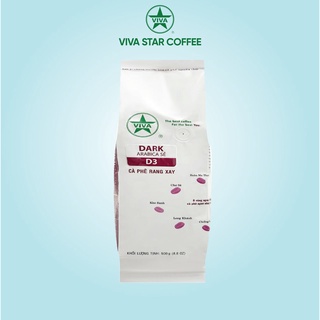 DARK 3 - Cà phê rang xay Truyền Thống Viva Star Coffee gói 500gr, 1000gr: 100% Arabica rang ĐẬM