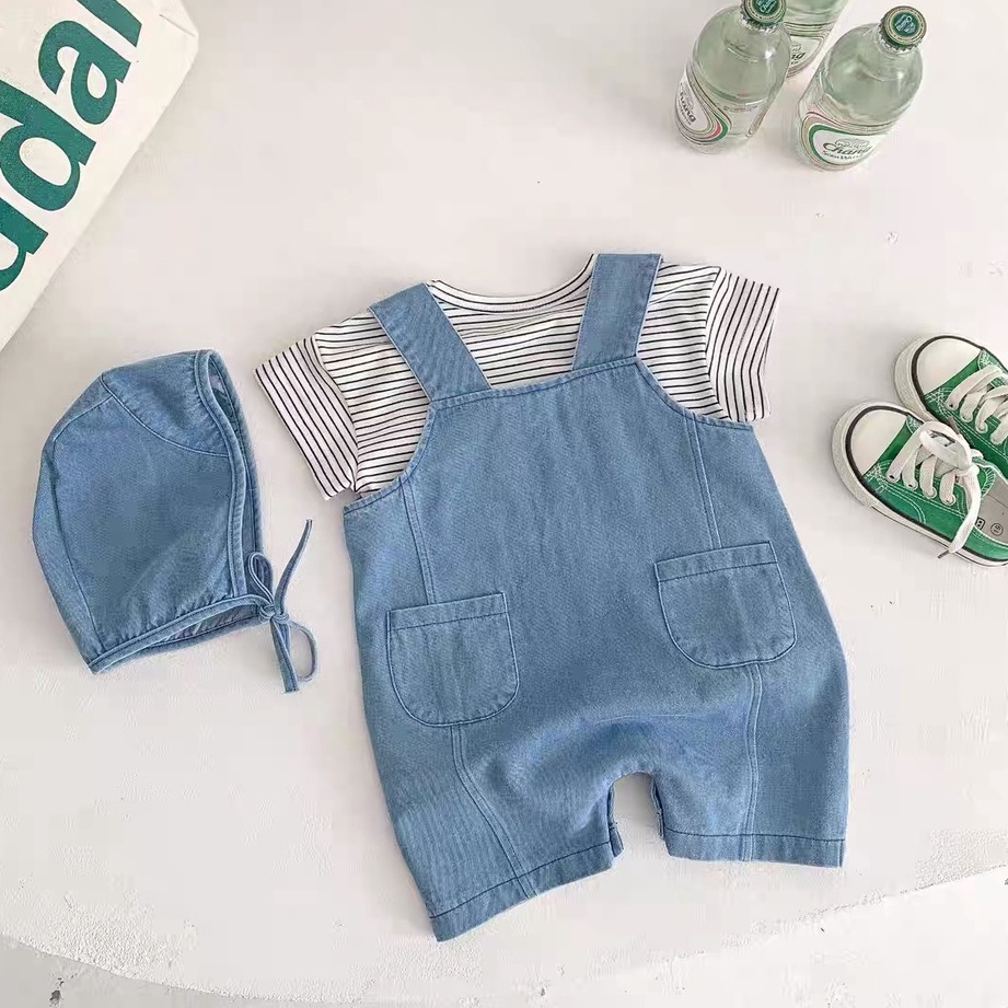 Yếm Bò Jean Cho Bé, Yếm Quần Jean Bò Và Áo Phông Cho Bé Trai Bé Gái Cân Nặng Từ 5kg-32kg Quần Áo Trẻ Em BETHO KIDS