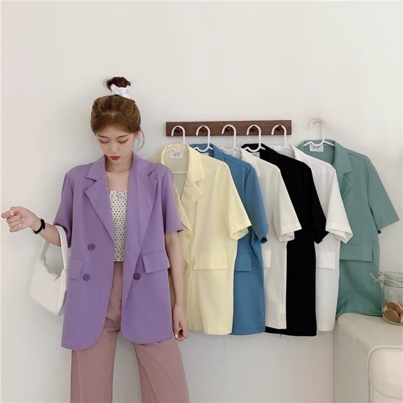 Áo Khoác Blazer Cộc Bigsize Nhiều Màu Vải Mỏng