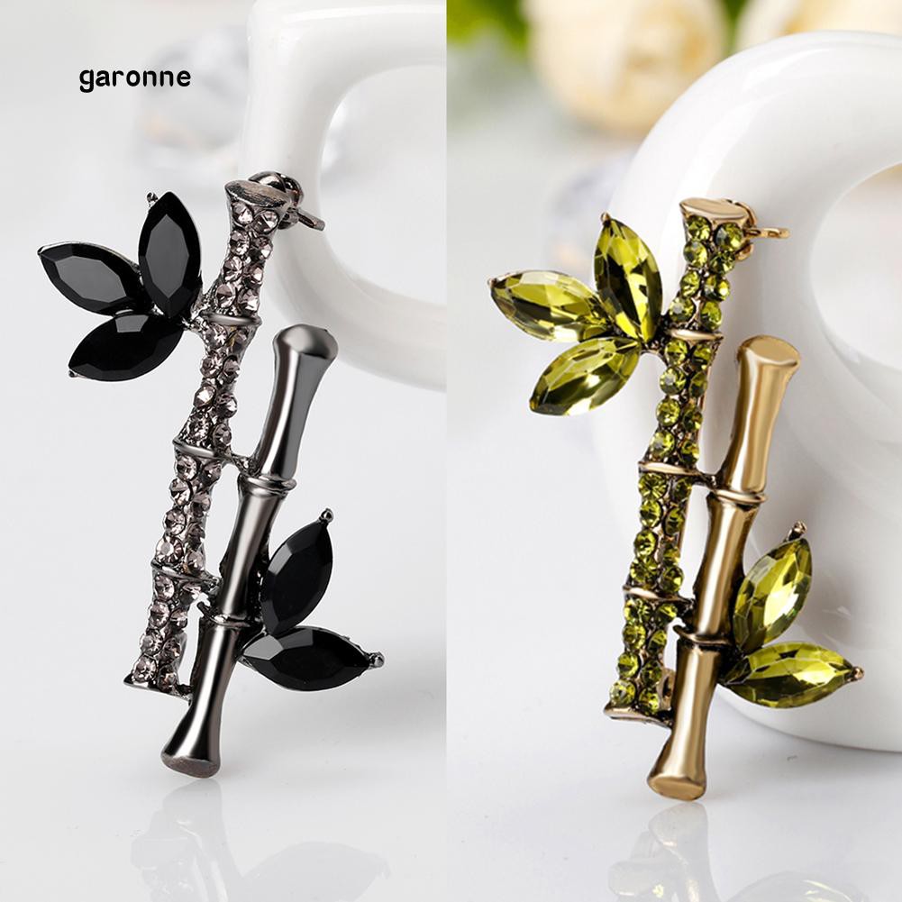 Ghim cài áo hình đốt tre đính đá giả thời trang cho nữ