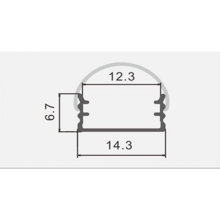 Thanh nhôm định hình cho led mã 506-3HB(m)