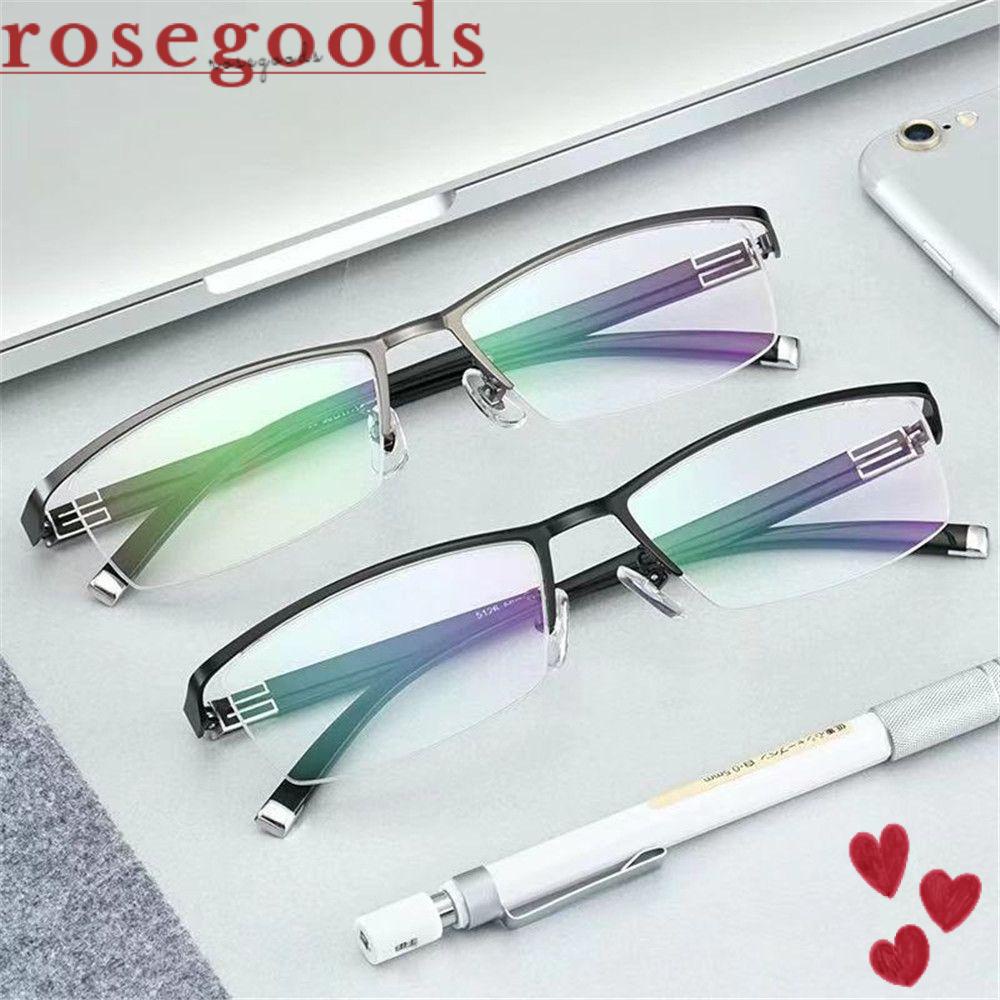 Mắt Kính Nửa Gọng Chống Ánh Sáng Xanh Phong Cách Vintage Thời Trang Cho Nam