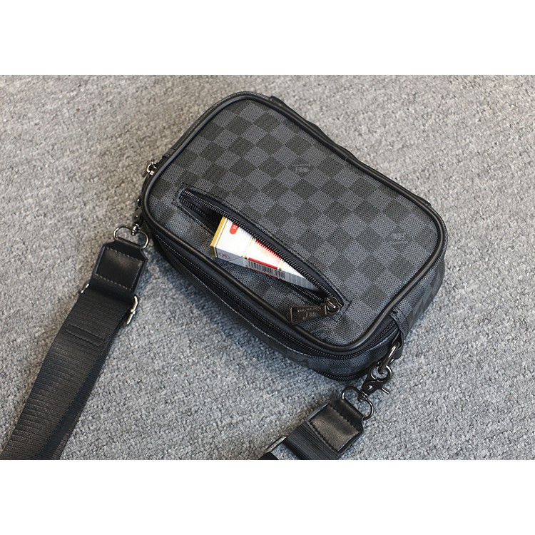 Túi đeo chéo nam nữ caro da chống nước chống trầy cao cấp | BigBuy360 - bigbuy360.vn