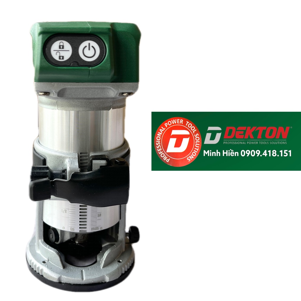 Máy Soi ALU / Phay Gỗ 6.35mm Dekton/D21-MS635 - Dùng Pin D21 - Motor Brushless Có Chỉnh Tốc