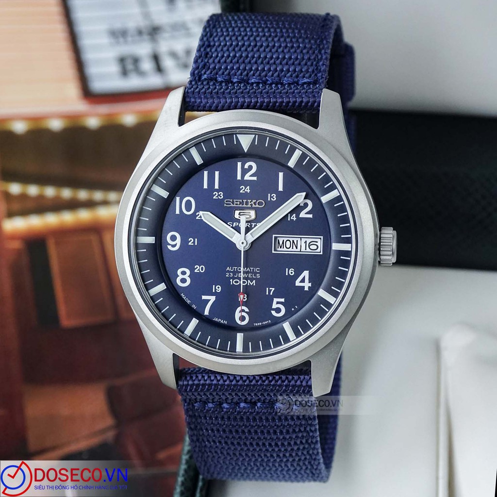 Đồng hồ nam Seiko 5 quân đội SNZG11J1