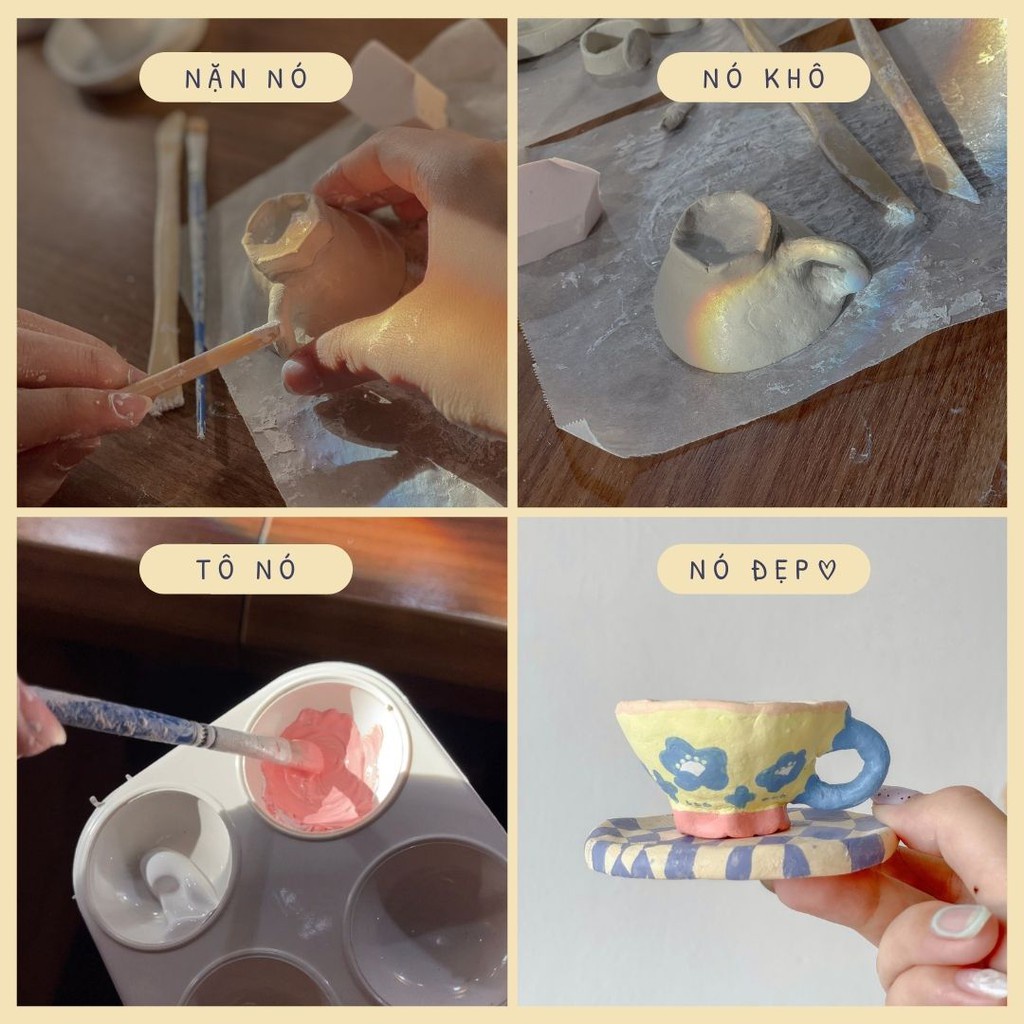 Đất Sét Tự Khô Crabit Air Dry Clay đồ chơi sáng tạo
