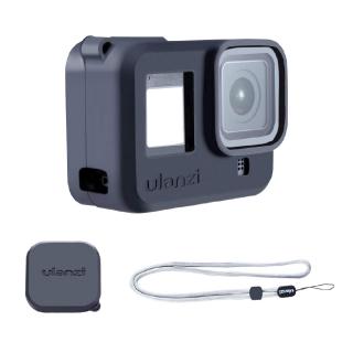 Vỏ silicon G8-3 bọc mũ chụp ống kính kèm dây đeo bảo vệ cho GoPro Hero 8