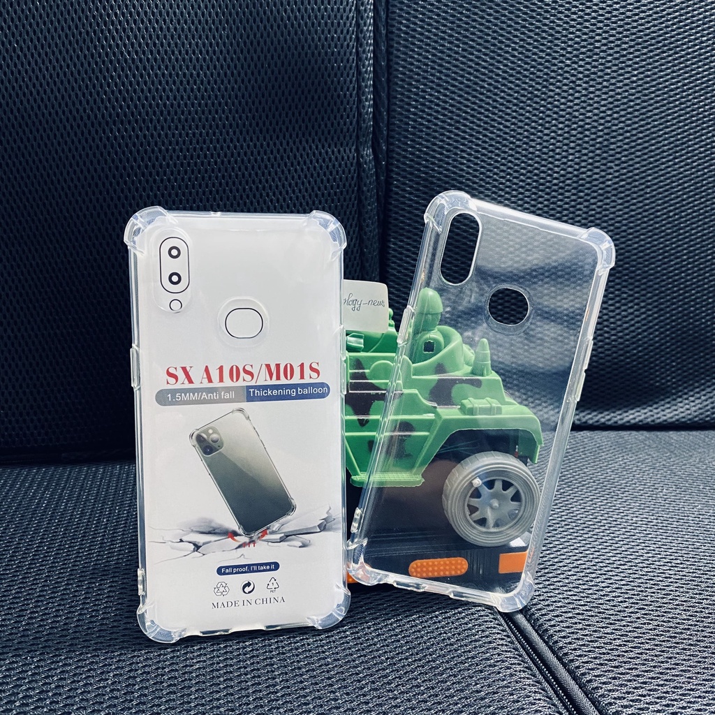 Ốp chống sốc Samsung A10s trong suốt cao cấp, dày dặn, bo 4 góc