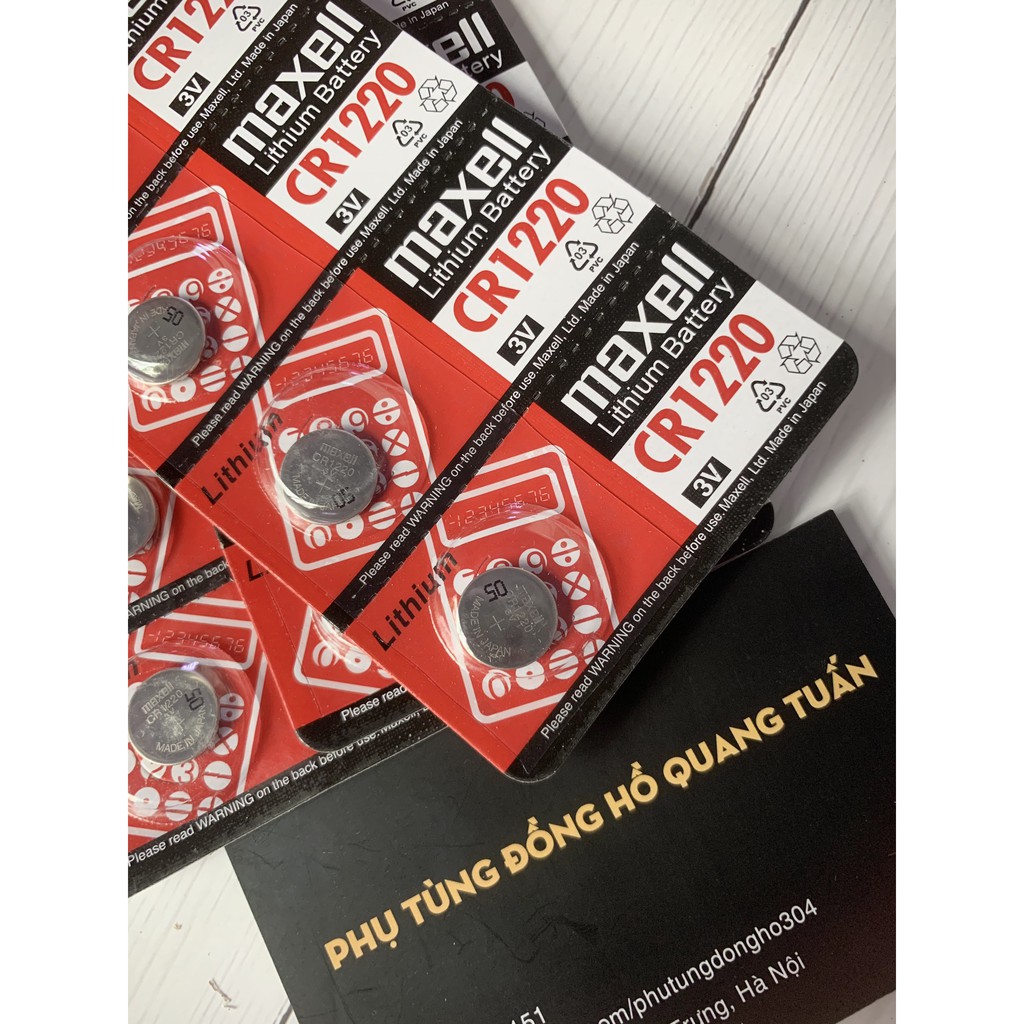 Vỉ 1 viên pin Maxell CR1220 1220 Lithium Chính Hãng Japan