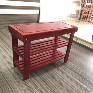 [Mã LIFEBKA5 giảm 10% tối đa 1 Triệu đơn 500k] Kệ Dép Ngồi Gỗ Cao Su 2 Tầng