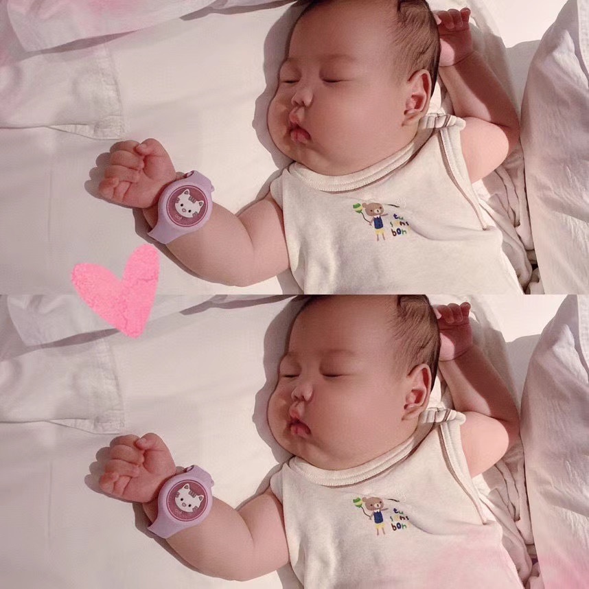 Dây đồng hồ đeo tay chống muỗi có đèn LED phát sáng cho bé