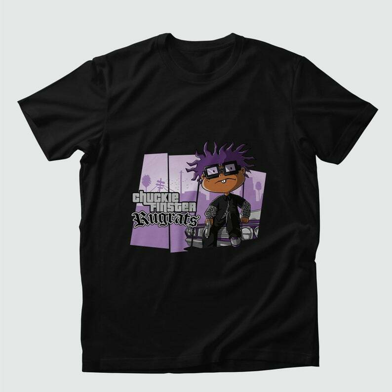 Áo thun Gta Rugrats Unisex Match Jordan 3 Retro Black Court Tím