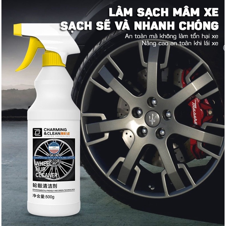 Dung Dịch Đánh Bóng, Tẩy Rỉ Sét Mạ Crôm, INOX Cho Vành Xe, Lazang, Mâm Xe Ô Tô 500ML TEXLABS DOKEY99